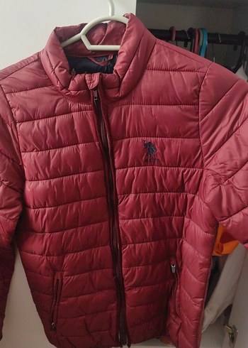 U.S Polo Assn. Orjinal Us Polo Bordo Fermuarli Cocuk Kislik Mont 7 8 8 9 Yas