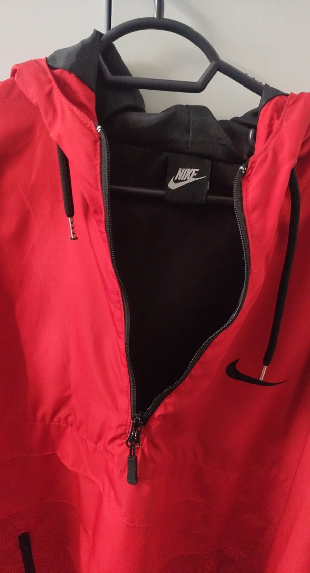 Kırmızı Fermuarlı Erkek Yağmurluk kanguru tipi - Görsel 2