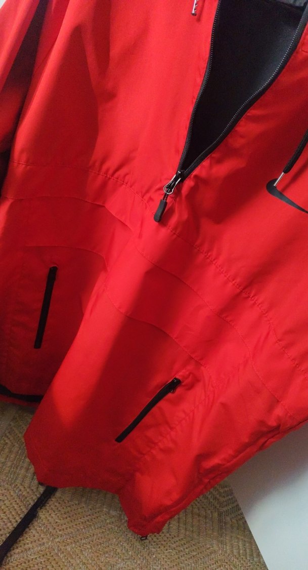 Kırmızı Fermuarlı Erkek Yağmurluk kanguru tipi - Görsel 3