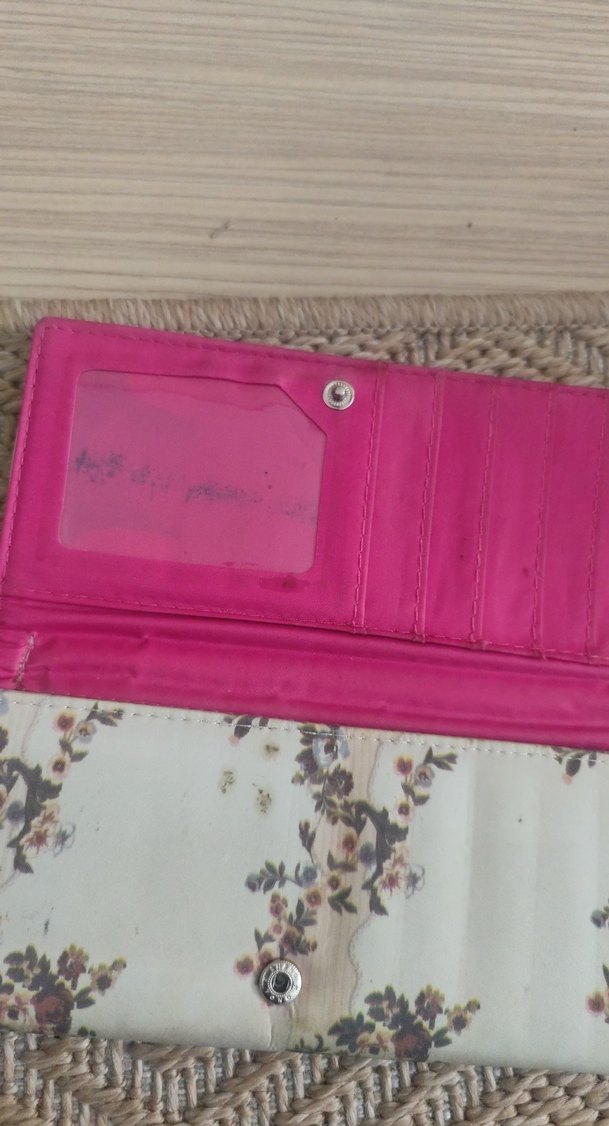 eski vintage Tarz Nakışlı Fermuarlı Kadın Cüzdanı - Görsel 2