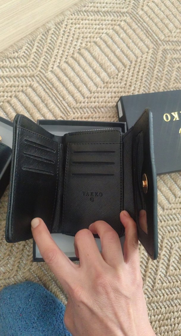 orjinal Vakko Siyah Deri Fermuarlı Kadın Cüzdanı - Görsel 2