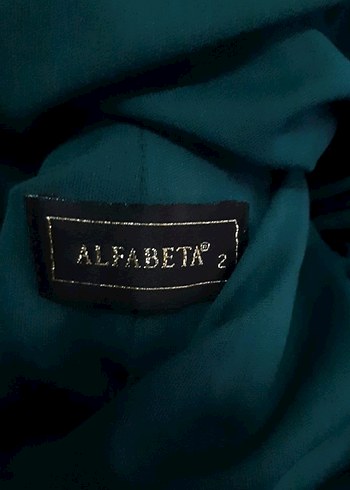 Alfabeta marka Parlak Turkuaz V Yaka Uzun Abiye Elbise - Görsel 5