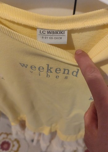 Sarı Uzun Kollu Nakışlı Kız Elbisesi - Görsel 3