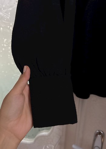 l Beden siyah Renk Düğmeli Siyah Hamile Midi Ceket