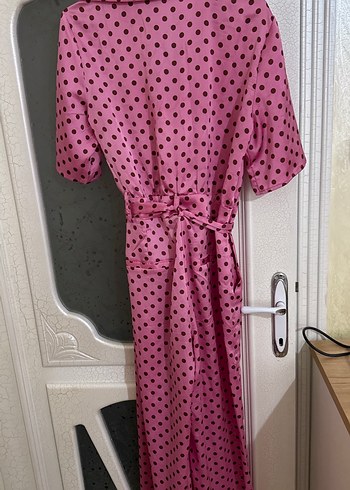 Puantiyeli Pembe Tulum - Görsel 4