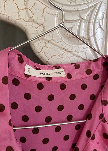 Puantiyeli Pembe Tulum - Görsel 2