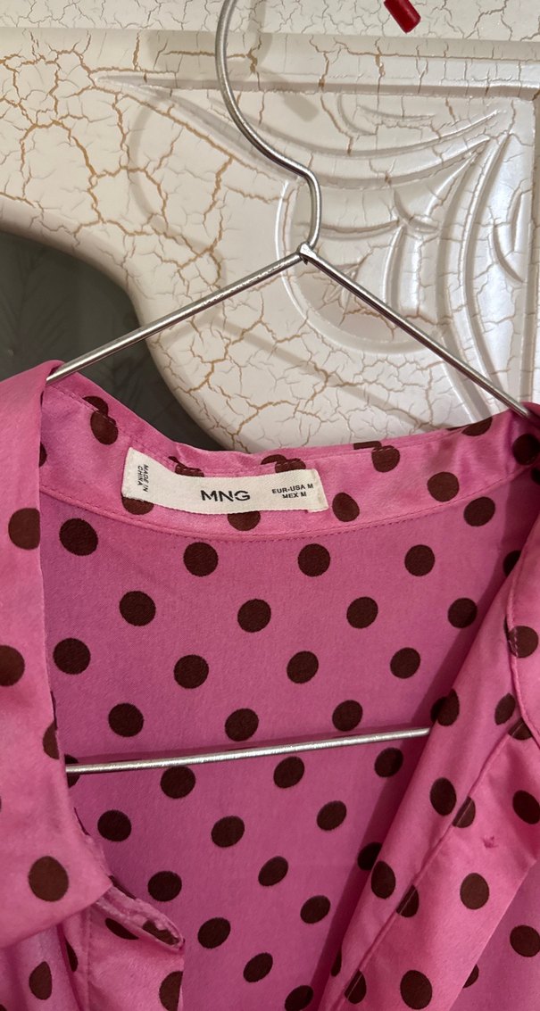 Puantiyeli Pembe Tulum - Görsel 2