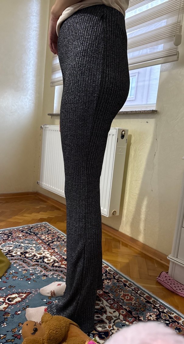 Gri Triko Kadın Pantolon - Görsel 3