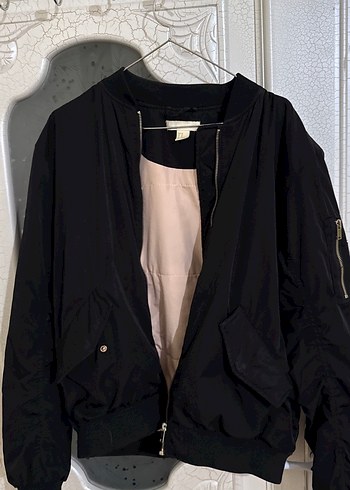 Siyah Fermuarlı Kadın bomber ceket - Görsel 4