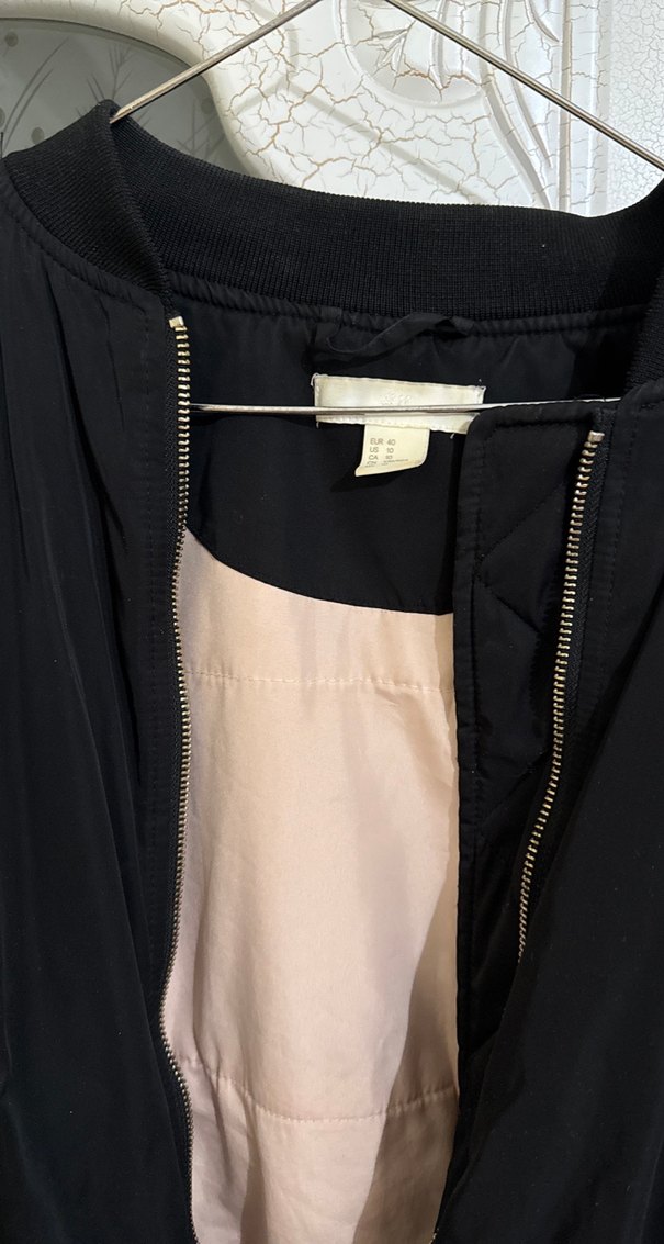 Siyah Fermuarlı Kadın bomber ceket - Görsel 5