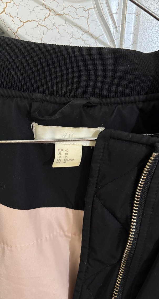 Siyah Fermuarlı Kadın bomber ceket - Görsel 2