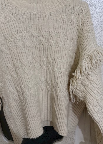 Kadın Bohem Örgü Kazak - Görsel 4