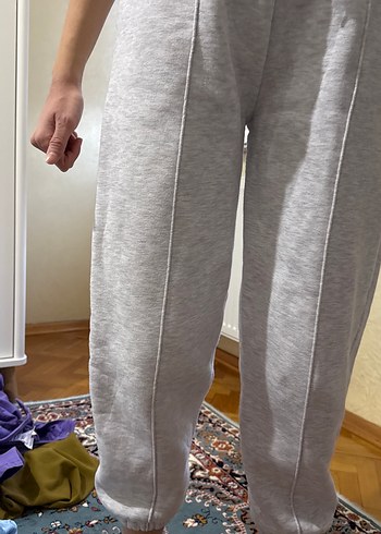 Gri Kadın Rahat Kesim Eşofman Altı - Görsel 2