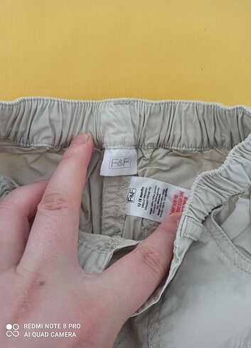 9-12 Ay Beden ten rengi Renk Kargo pantolon şort 