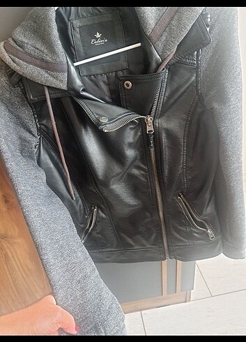 xs Beden siyah Renk Deri ceket