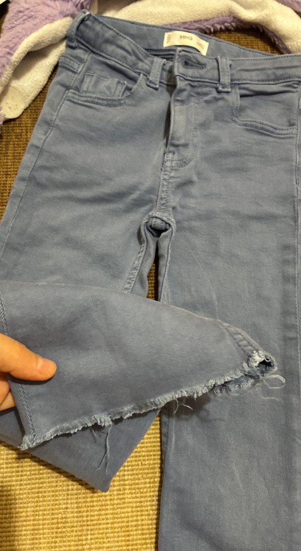 Kız Çocuk koyu lıla Denim Pantolon - Görsel 4