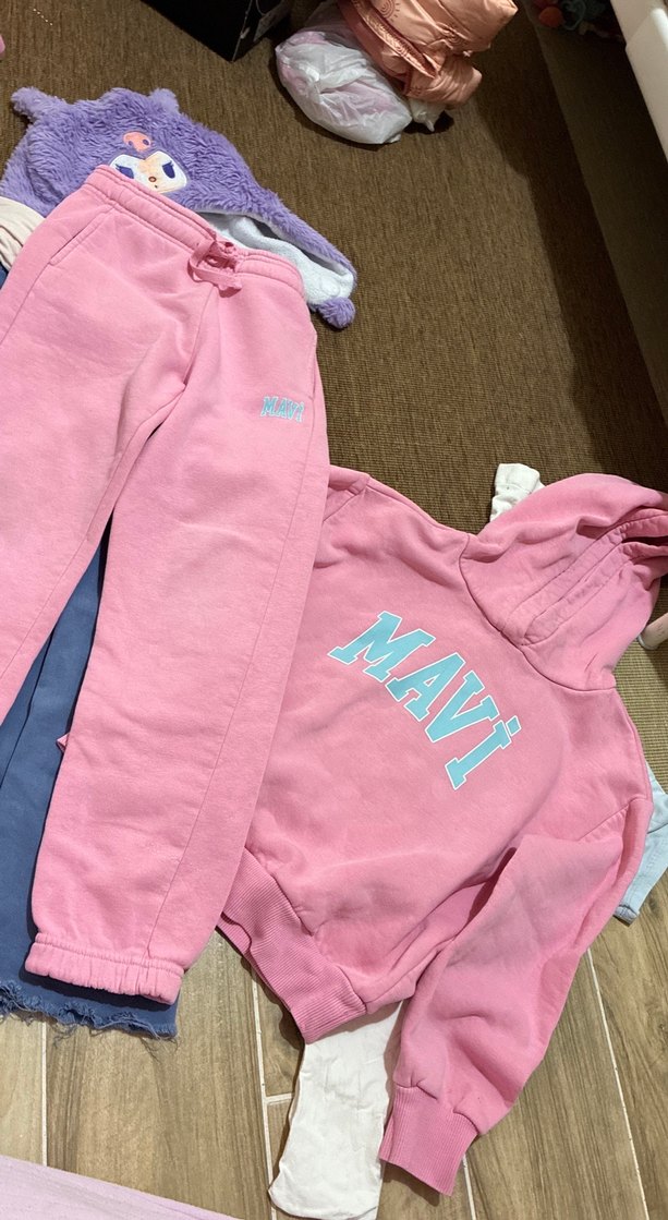 Kız Çocuk koyu lıla Denim Pantolon - Görsel 2