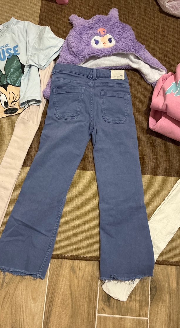 Kız Çocuk koyu lıla Denim Pantolon - Görsel 5