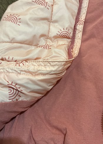 Kız Çocuk Fermuarlı Pembe Kapüşonlu Yelek - Görsel 3