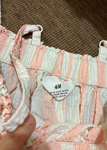 Pembe Çizgili Pilili Bebek Kız Takımı - Görsel 4