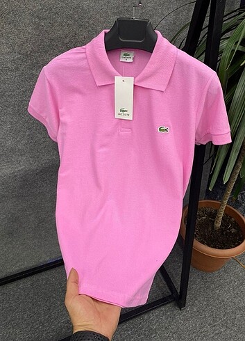 Pembe poloyaka Lacoste t-shirt 