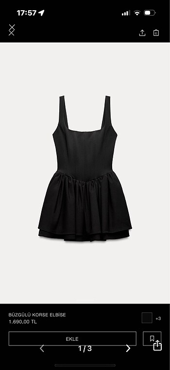 Zara korse elbise