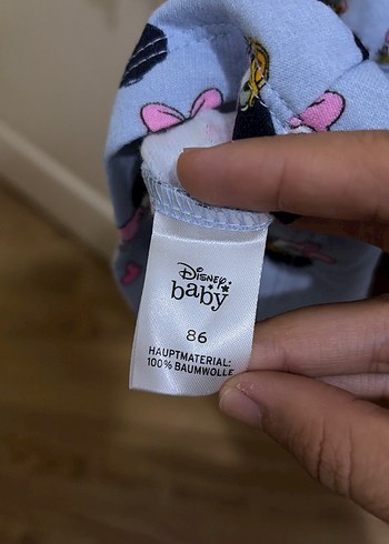 24-36 Ay Beden Kız Çocuk Gri Uzun Kollu Minnie Baskılı Elbise
