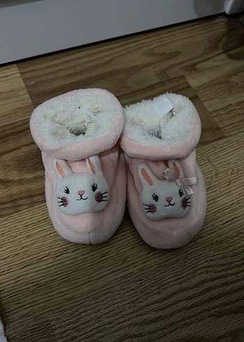 Kızlar için Peluş Pembe Sıcak Ev Terliği - Görsel 2