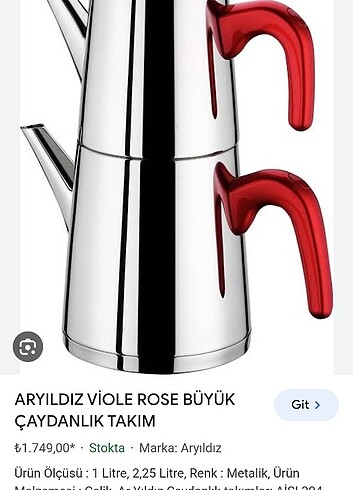 Aryıldız viole çaydanlık 