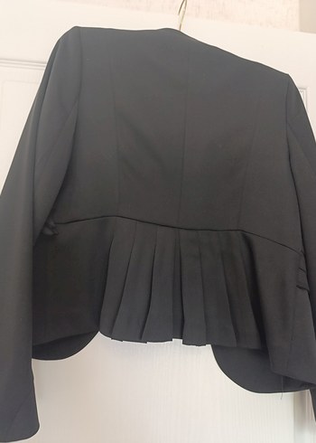 38 Beden Düğmeli Siyah Kadın Blazer Ceket