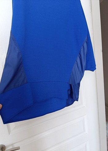 Mavi Uzun Kollu Drapeli Kadın ikili takim - Görsel 3