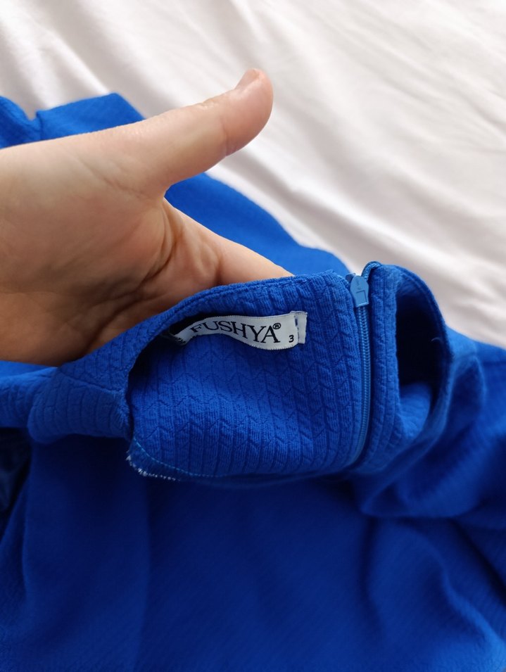 Mavi Uzun Kollu Drapeli Kadın ikili takim - Görsel 5