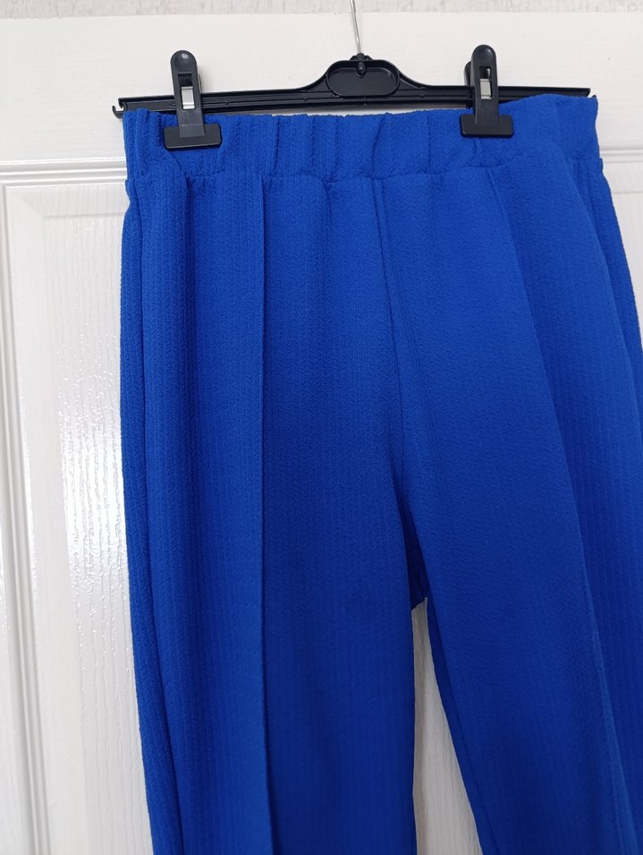 Mavi Uzun Kollu Drapeli Kadın ikili takim - Görsel 4