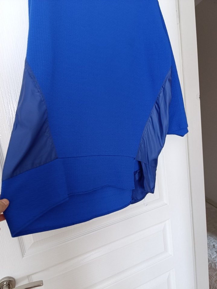 Mavi Uzun Kollu Drapeli Kadın ikili takim - Görsel 3