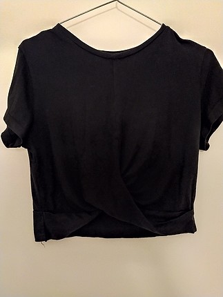 siyah crop tişört