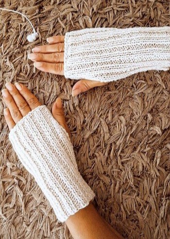 Pinterest Kadın Eldiveni Beyaz