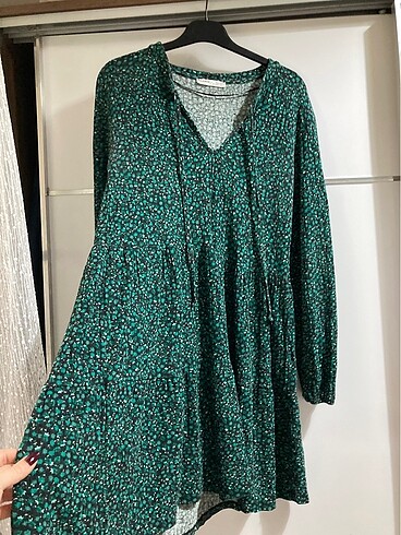 Pull and Bear Çiçekli elbise oversize