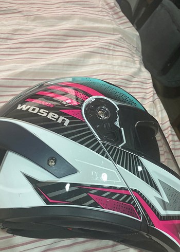 Turkuaz Parlak Street Style Motosiklet Kaskı - Görsel 3