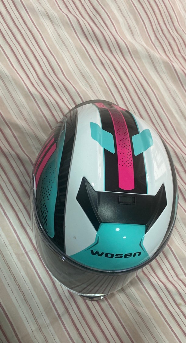 Turkuaz Parlak Street Style Motosiklet Kaskı - Görsel 2