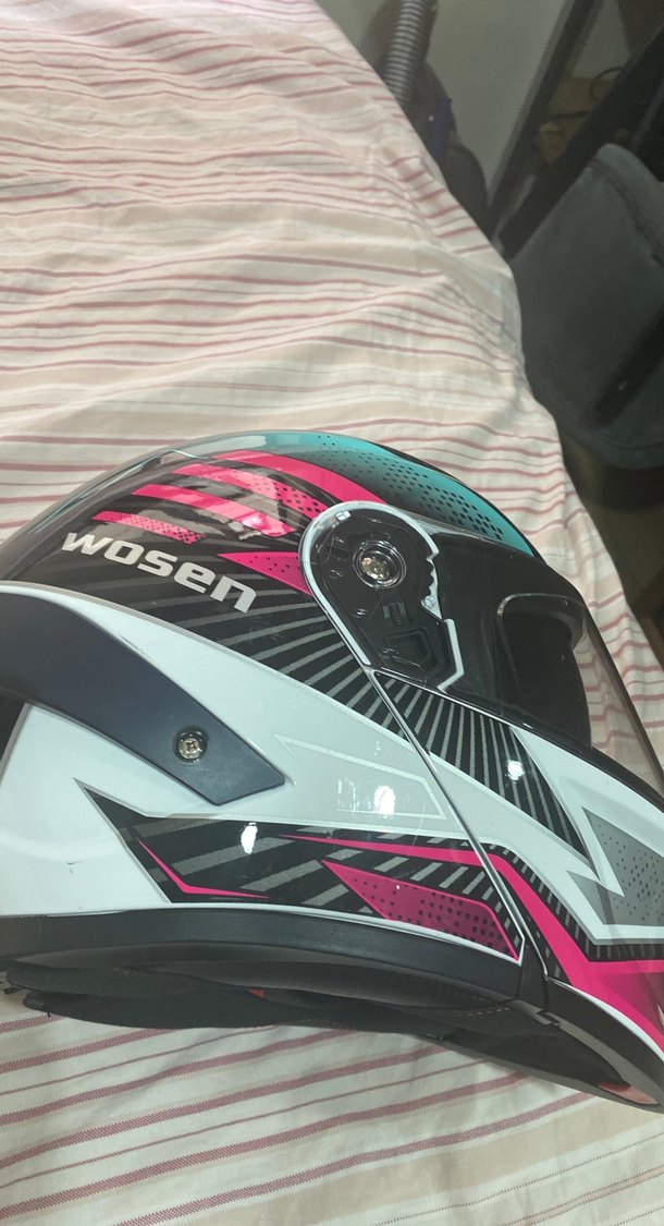 Turkuaz Parlak Street Style Motosiklet Kaskı - Görsel 3