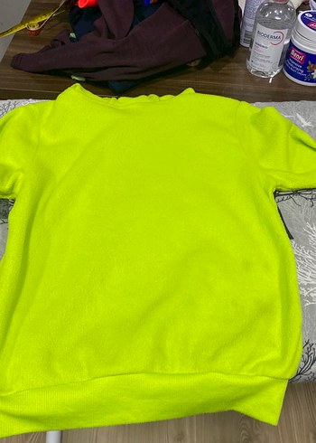 Kapüşonlu Sarı Erkek Sweatshirt - Görsel 3