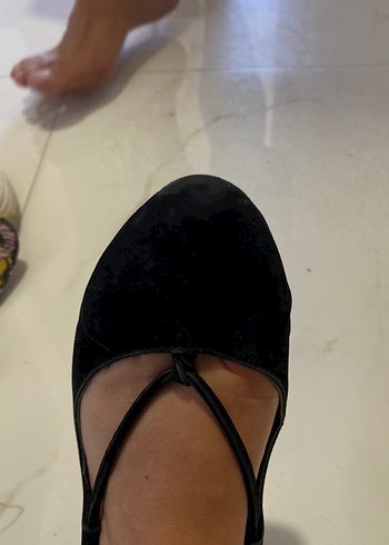Siyah Süet Tokalı Stiletto Topuklu Kadın Ayakkabı