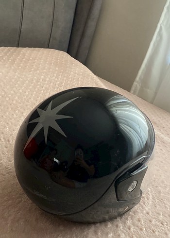 Siyah Kask, Tokalı, Şeffaf Vizörlü - Görsel 3