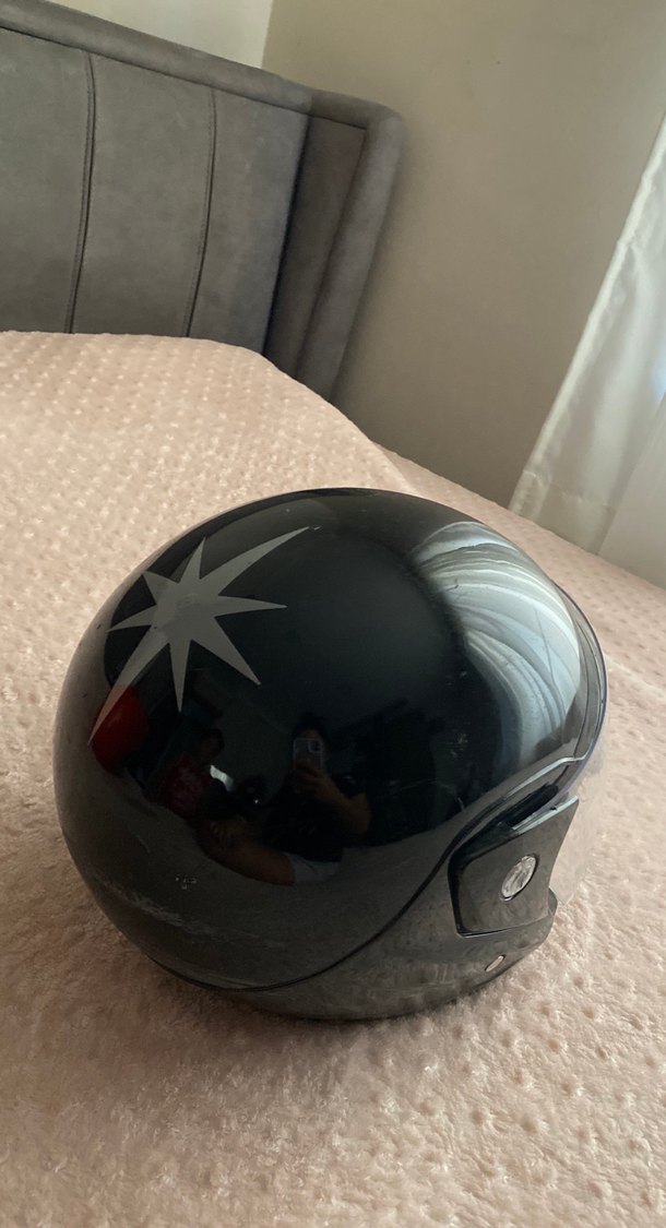 Siyah Kask, Tokalı, Şeffaf Vizörlü - Görsel 3