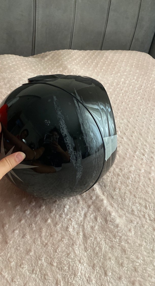 Siyah Kask, Tokalı, Şeffaf Vizörlü - Görsel 2