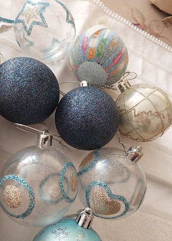 Parlak ve Desenli Yılbaşı Süs Topları - Görsel 4