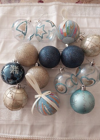 Parlak ve Desenli Yılbaşı Süs Topları - Görsel 3