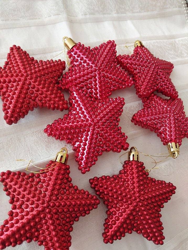 Kırmızı Yılbaşı Yıldız Süsleri - Görsel 3