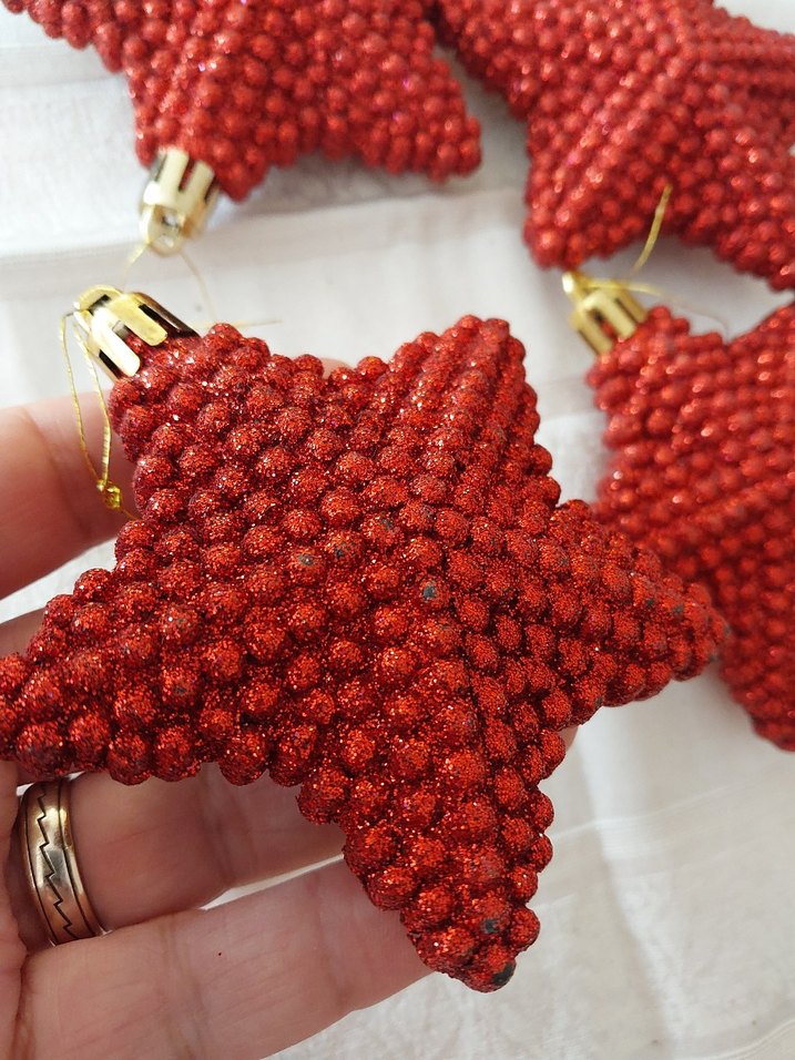 Kırmızı Yıldız Yılbaşı Süsü 4'lü Set - Görsel 2