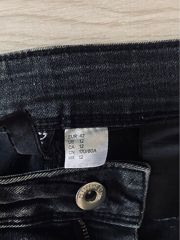 xl Beden Solmayan Siyah Likralı Kot Pantolon